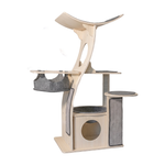 TimberPerch modern ash wood cat tree on a white background