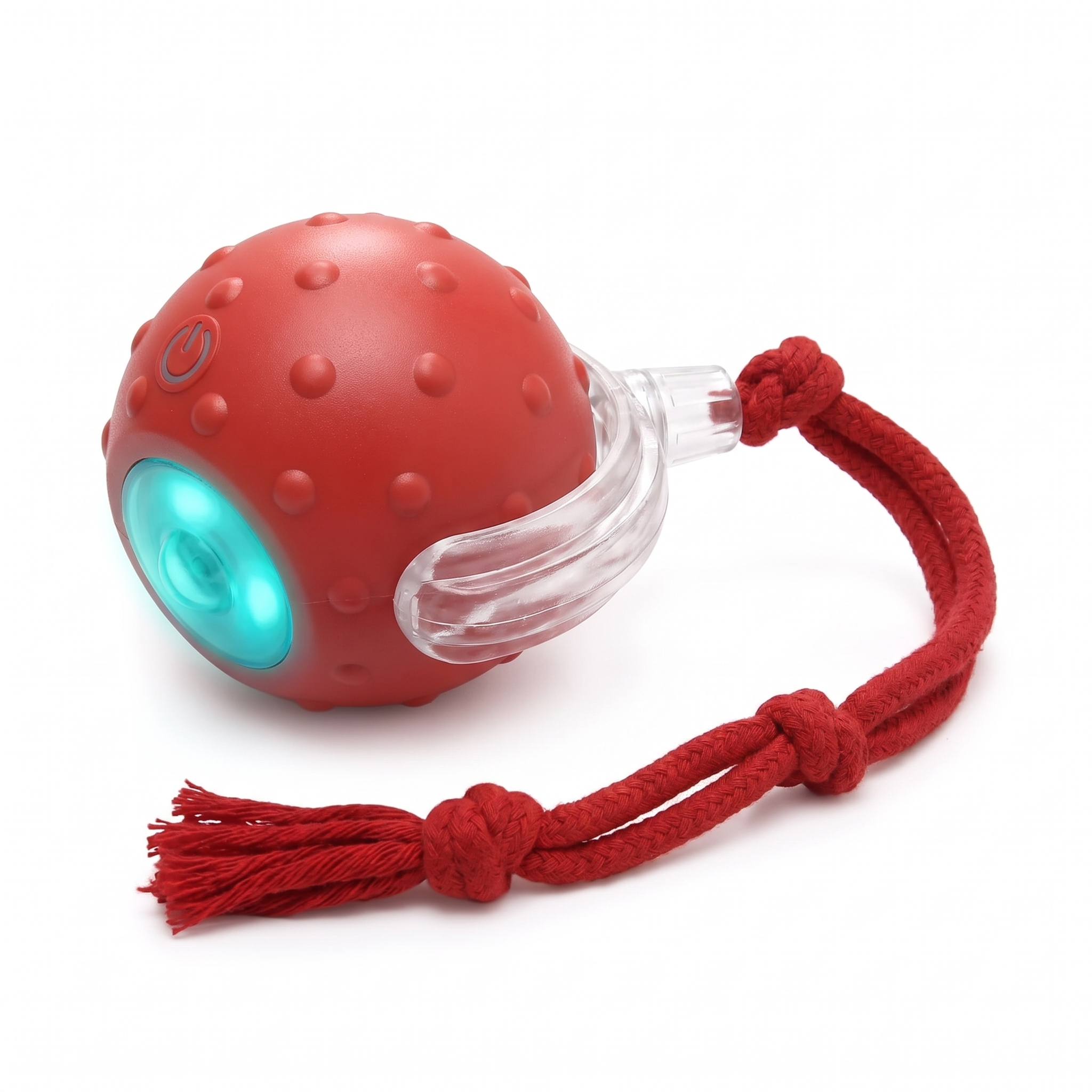 Pouncie ZoomPounce smart rolling cat toy ball on a white background